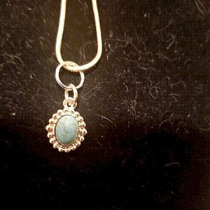Imitation turquoise necklace